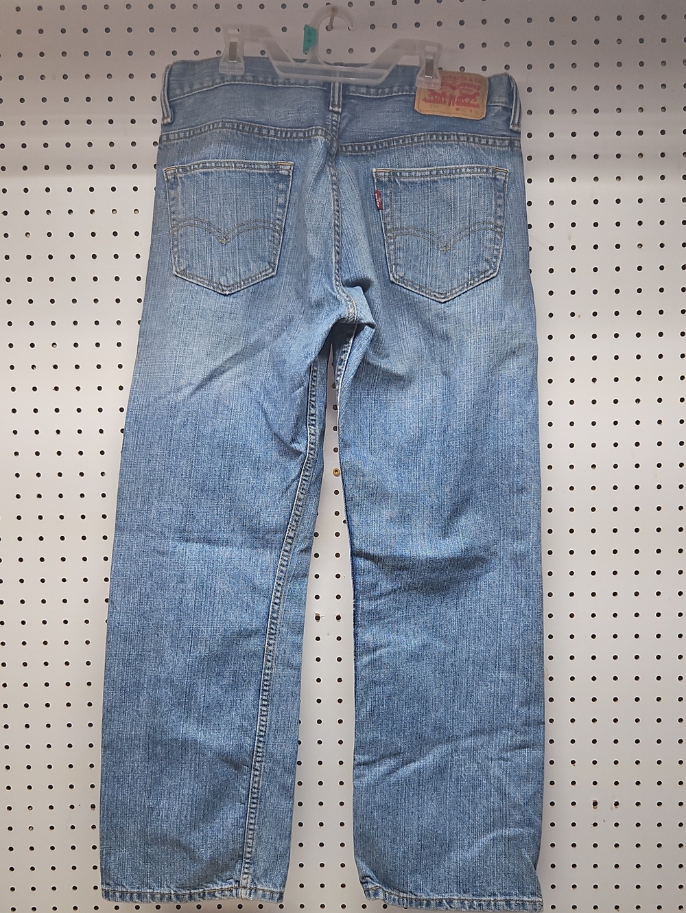 Levis 569 Jeans Mens 31x30 Blue Whiskered Loose Straight Fit Classic Denim